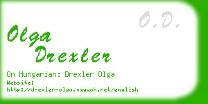 olga drexler business card